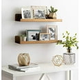 thumbnail image 2 of Kate and Laurel Mezzo Modern Metal Ledge Shelf Set, Gold 2 Piece, 2 of 3
