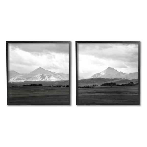 Stupell Industries Vast Rural Mountain Peaks Photograph Black Framed Art Print Wall Art, Set of 2, Design by Carol Robinson