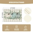 thumbnail image 6 of Smile Blue Pumpkins Eucalyptus Leaves Fall Thanksgiving Table Placemat 4 Set 12 x 18, 6 of 7