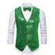 thumbnail image 1 of pstuiky Camisetas sin mangas para hombre, Blusa sin mangas con cuello en V, botones y pajarita con bolsillos estampados a la moda para hombre Tops elegantes para mujer s, 1 of 3