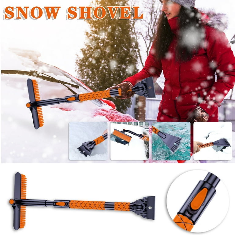 BirdRock Home Snow Moover 46 Extendable Snow Brush with Squeegee
