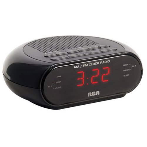 RCA RC205 Dual Alarm Clock Radio with Red LED & Dual Wake - image 3 of 5