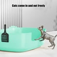 thumbnail image 5 of Kumdkd Extra Large Open Cat Litter Box - 16x11in Spill-Proof Plastic Pan, Non-Stick & Lightweight for Senior Cats/Kittens, Easy Clean Litter Tray with Scoop (Mint Green), 5 of 6