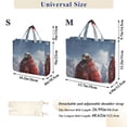 thumbnail image 3 of Eagle in Iceberg Corduroy Tote Bag Handbag Large Messenger Bag Shoulder Crossbody Zipper Bag Purse, 3 of 8