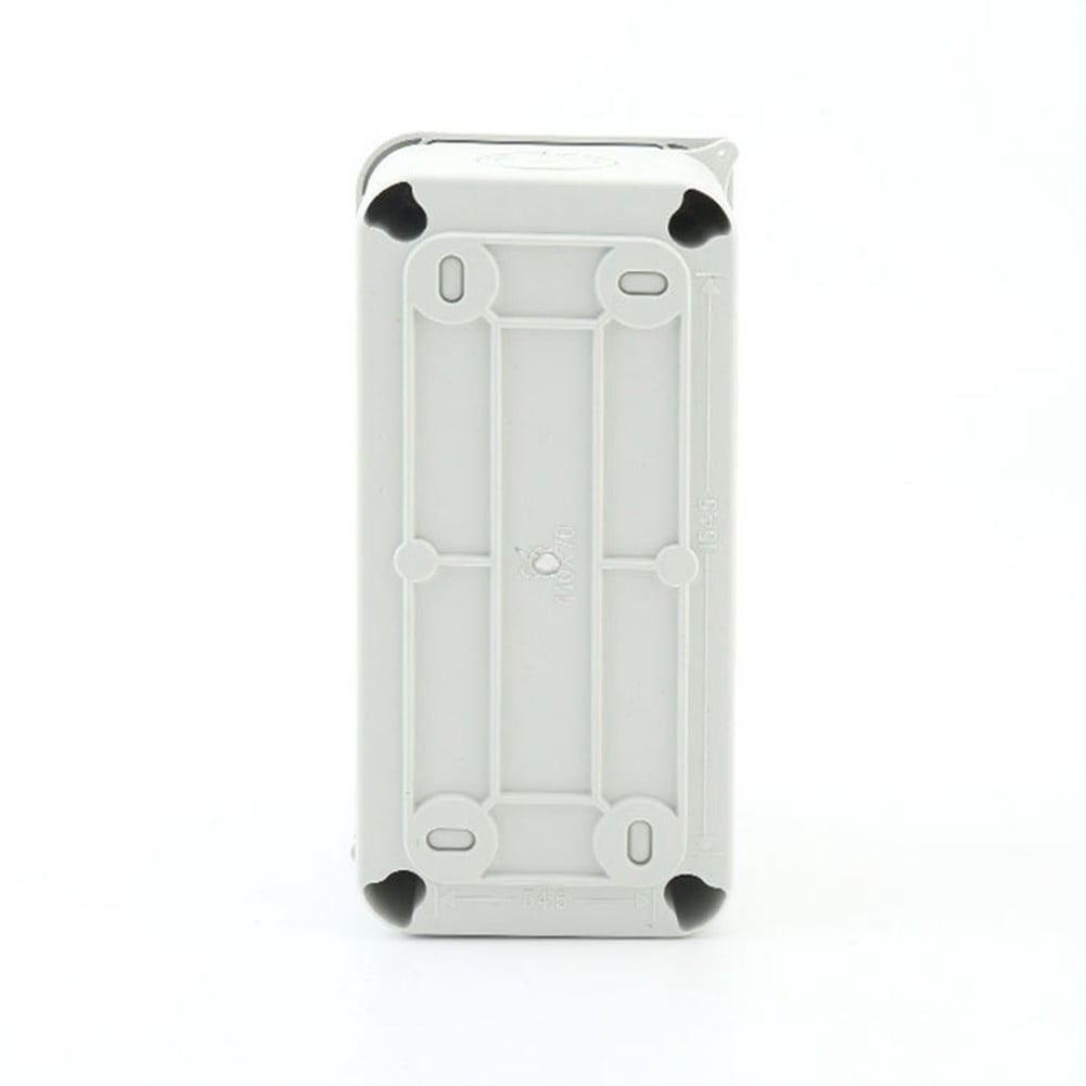 2Pcs 3-Way Power Distribution Box Ip65 Rail Enclosure Wall Mounted Junction Box