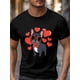 thumbnail image 3 of Men's T-Shirt,Short Sleeve Tee Shirt Casual Tops Dog Red Love Heart Crew Neck T Shirts for Men, 3 of 8