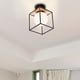 thumbnail image 5 of Lámpara de techo, estilo cubo moderna, acabado negro mate y oro, 1 luz E27 40W, 5 of 6