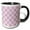 Black/White, variant on 3drose, Colorful Seamless Abstract Dot Pattern Background Design, 11oz Two-tone Yellow Mug