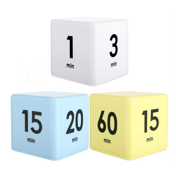 3 Pieces Cube Timer,Child Timer and Game Timer,for Time Management