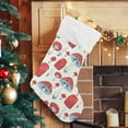 thumbnail image 6 of SKYSONIC Mushroom Christmas Stocking Personalized Large Candy Stocking Hanging Gift Xmas Stockings Decoration for Family Holiday Party Ornaments Decor Fireplace, 6 of 7