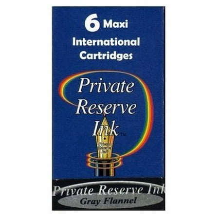 Us Fountain Pen Maxi International Fountain Pen Ink Cartridges (6-pack) - Gray Flannel, you are buying ONE 6 pack of Gray Flannel
