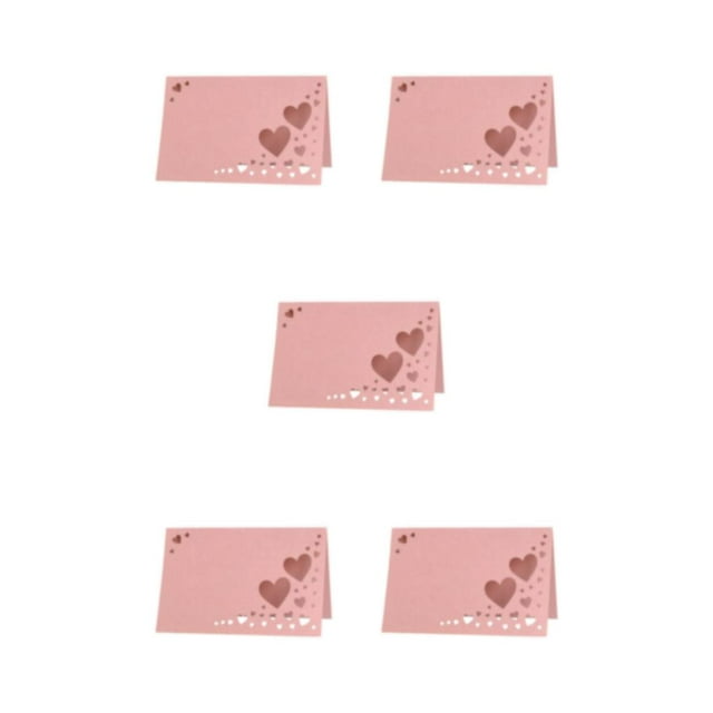 Matsuzay 50 Uds. Pantalla de papel nombres de invitados con estilo con tarjetas de nombre de boda corazón ahuecado tarjeta de identificación Type2 NO2