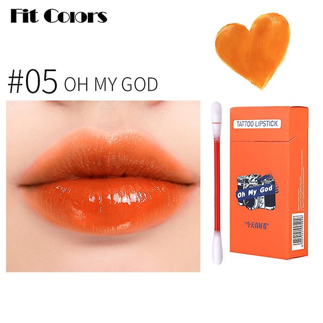 20 Pieces Lipstick Cigarette Cotton Swab Lipstick Portable Waterproof Liquid Non-stick Cup Tattoo Lipstick Lip Tint Lipgloss