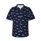 thumbnail image 1 of Fotbe Cute Shark Camisa Hawaiana para Hombre Unisex – Camisa Casual de Verano con Botones de Manga Corta de Algodón y Lino,Medium, 1 of 7