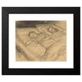 thumbnail image 2 of Leopold von Kalckreuth 18x15 Black Modern Framed Museum Art Print Titled - The Artist's Children Wolf and Anna Asleep (C. 1900), 2 of 5
