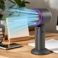 thumbnail image 1 of Mini ventilador portátil recargable por USB con pantalla digital – 6 velocidades, base desmontable, portátil para viajes, exteriores, oficina y escritorio., 1 of 6