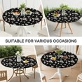 thumbnail image 7 of Daisy Flower Pattern Round Fitted Tablecloth with Elastic Edge,Dining Table Cover Waterproof,Outdoor Round Tablecloth for Camping,Dining,Indoor and Outdoor, 7 of 7
