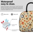thumbnail image 3 of Lunch Bag Lunch Box for Women Reusable Insulated Lunch Bags,Water-Resistant Round Donuts Yellow Backdrop Cooler Lunch Tote Bag, Large Capacity for Work Travel Picnic, 3 of 6