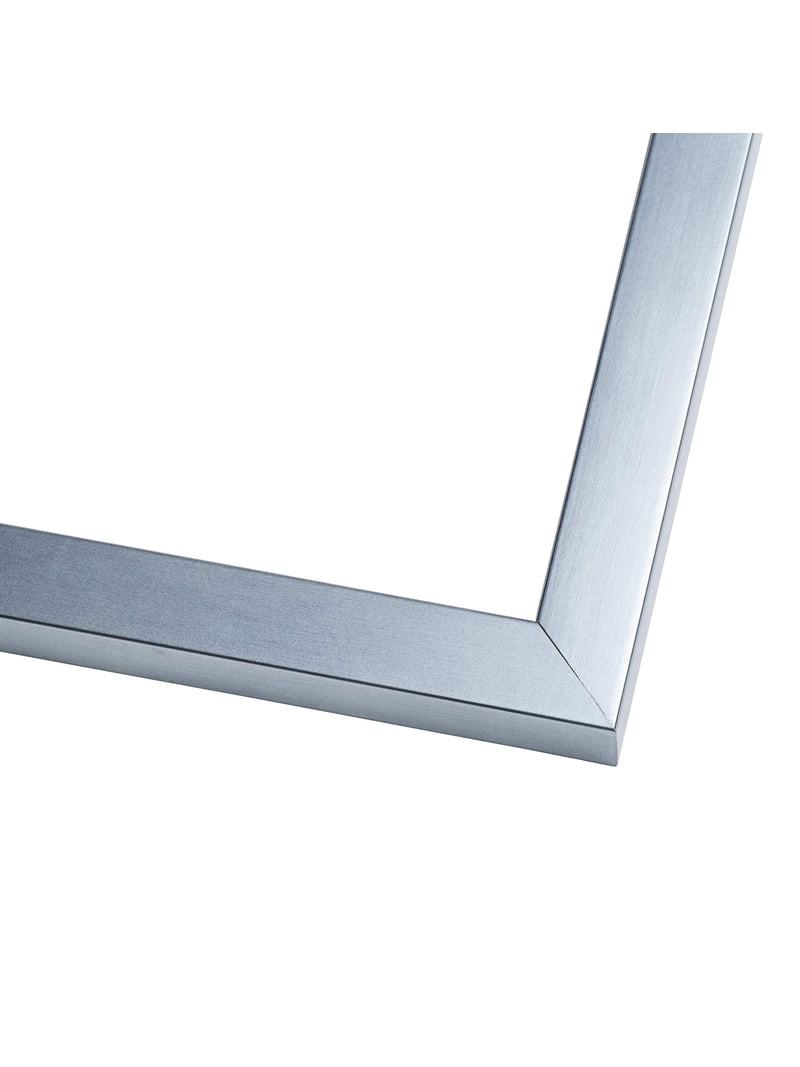 6x9 Frame Silver Stainless Steel Solid Wood Picture Frame | 0.75