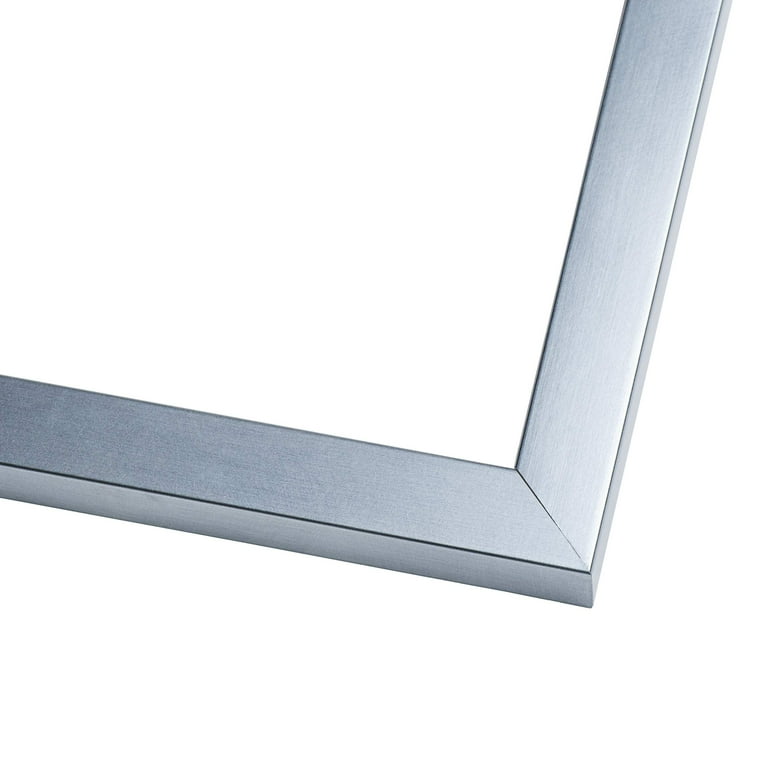 6x9 Frame Silver Stainless Steel Solid Wood Picture Frame | 0.75