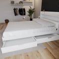 thumbnail image 4 of Nexera Hunter Queen Size 2-Drawer Storage Bed Frame, White, 4 of 7