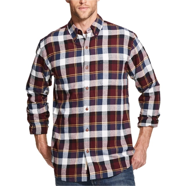 Camisa a cuadros de franela cepillada Weatherproof resistente a la intemperie para hombre rojo XXX-Large