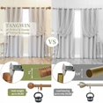 thumbnail image 3 of Wood Boho Curtain Rods for Windows:36-88Inch Wooden Farmhouse Curtain Rod for Bedroom Living Room,Heavy Duty Adjustable Rustic Decorative Drapery Rods with Vintage Imitation Wood Finial,Brown, 3 of 8