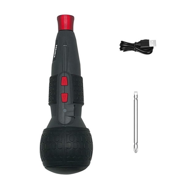 Destornillador inalámbrico, herramienta de reparación, juego de destornilladores eléctricos recargables tipo C para reparaciones eléctricas, taladro Concha de burbuja negra