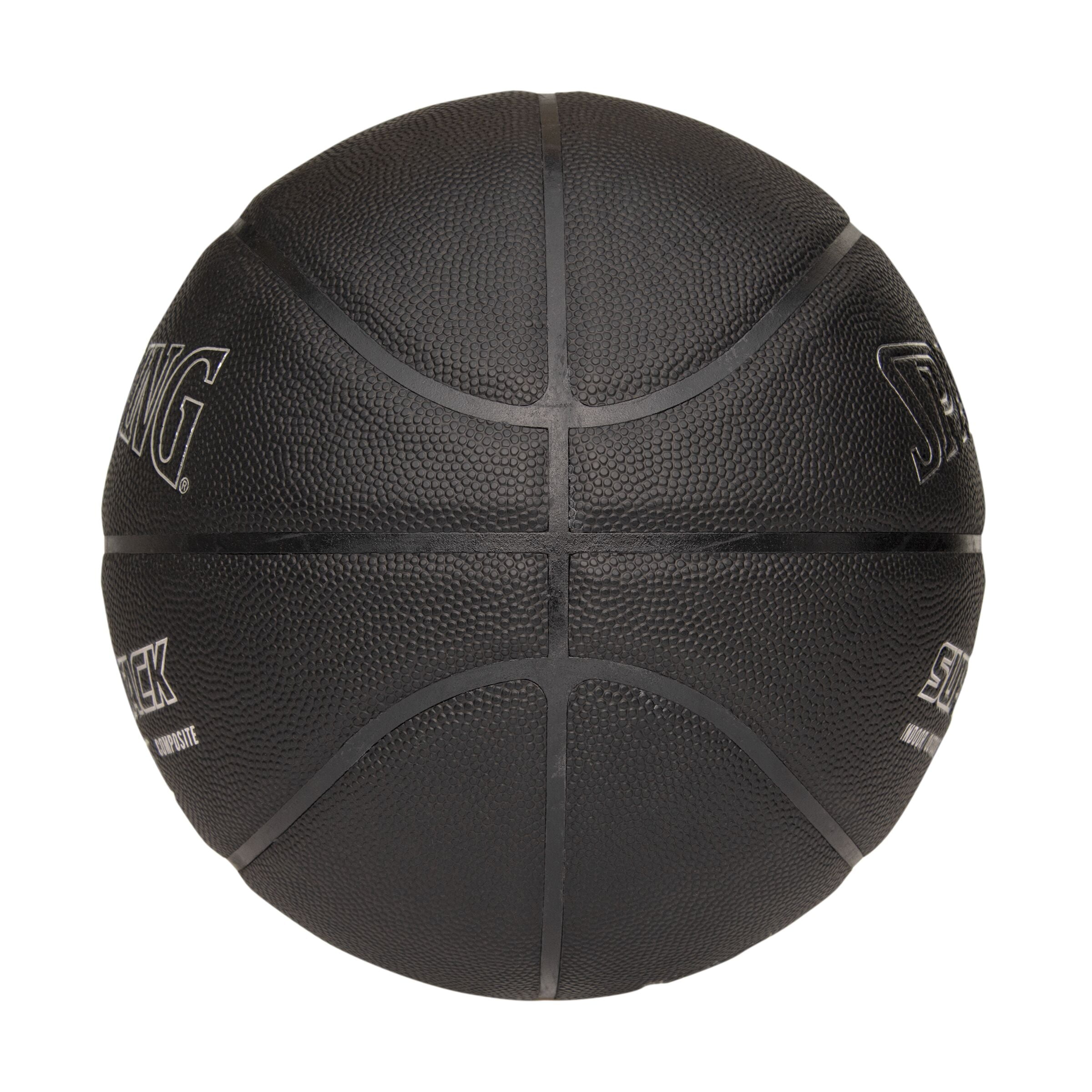 Spalding Super Tack Pro Indoor and Outdoor Composite Leather Basketball Blackout Edition - Size 6, 28.5"