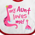 thumbnail image 4 of Inktastic My Aunt Loves Me Girls Baby Bib, 4 of 4