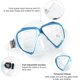 thumbnail image 2 of Snorkel Diving Mask Panoramic HD Swim Mask, Anti-Fog Scuba Diving Goggles,Tempered Glass Dive Mask Adult Youth Swim Goggles with Nose Cover for Diving, Snorkeling, Swimming, 2 of 5