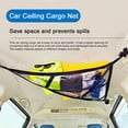 thumbnail image 3 of In-car Car Ceiling Cargo Net -Shaped Vehicle Ceiling Strong Load-Bearing Pocket Double-Zipper Car Roof Mesh Bag In-Car Storage Organizer, 3 of 7