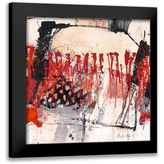 Suess, Robert 12x12 Black Modern Framed Museum Art Print Titled - Pulsierend