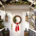 thumbnail image 5 of Wall Hangs Wreath Sash For Front Door Cotton Wreath Satin Sash Garland Ribbon Accessories WreathSash For Front Door Holiday For Wreaths Yard Doorway Indoor Outdoor Bow Bridal Shower H, 5 of 7