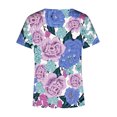 thumbnail image 5 of T-Shirts d'Été pour Femmes Grande Taille à Manches Courtes Femmes Blouse Imprimée d'Été T-Shirts Décontractés à Col en V T-Shirts à Manches Courtes Hauts T-Shirt à Col en V Femmes en Liquidation, 5 of 5