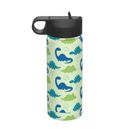 

Tideii Cute Dinosaur Blue Green for 18OZ Insulated Space Bottle Stainless Steel Water Cup with Straw Suitable for Outdoor Sports Unisex