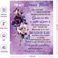 thumbnail image 5 of Bonus Mom Gift from Daughter Son, Gifts for Bonus Mom, Birthday Gifts for Mother, Gifts for Stepmom/Bonus Mom, for Her, Soft Throw Blanket Gift (Size: 50"x60"), 5 of 6
