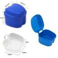 thumbnail image 2 of Denture Bath Case Cup Box Holder Storage Soak Container with Strainer Basket for Travel Cleaning, 2 of 5