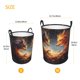thumbnail image 3 of Fotbe Red And Gray Flame Fox Cesto de Ropa con Asas, Cesto Impermeable de Gran Capacidad, Bolsa de Lavado para Dormitorio, Cesto de Ropa con Ruedas y Asas-Medium, 3 of 6