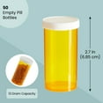 thumbnail image 2 of 50-Pack Empty Medicine Bottles with Caps, 13 Dram Pill Bottles, Plastic Vials, Containers for Prescription Medication, Vitamins, Supplements, Orange (2.7 in) Bulk Pack, 2 of 10
