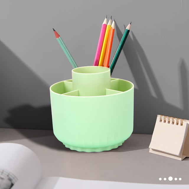 Yhmxh Home Decor Home Essentials 360 Degree Rotating Pen Holders Desktop Stationery Storage Box Creatives Student Stationery Office Meeting Pen Holders Student Study Large Capacity Pen Holders