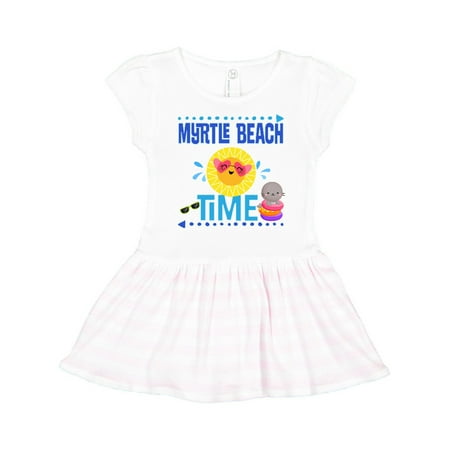 

Inktastic Myrtle Beach Vacation Time Gift Toddler Girl Dress