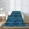 thumbnail image 2 of Disketp Turtles and Waves Cozy Flannel Fleece Throw Blanket: Has a velvety texture for All Seasons - Perfect for Women, Men, & Kids"60"x50", 2 of 6