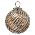 thumbnail image 2 of The Noel Collection - Bola de Navidad de Bruñido Diseño Remolino Navidad (Plateado, Bronce), 2 of 4