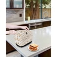 thumbnail image 3 of Orange Botanical Toaster Cover 2 Slice, Small Kitchen Appliance Covers, Vintage Blossom Floral Wildflower Toaster Oven Cover with Loop, Bread Machine Cover Polyester Dust Cover Protection, 3 of 4