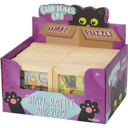CURIOUS CAT SHAKE WOOD PUZZLE