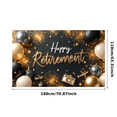 thumbnail image 1 of Colorful Balloons Happy Retirement Decorative Banner for Retirement Party Event Decoration Celebration, 1 of 3