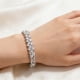 thumbnail image 3 of Minimalist Roman Crystal Bracelet Sparkling Rhinestone-Embellished Bangle, 3 of 6