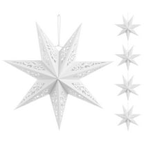 5 Pcs Star Lanterns with Lights Lamp Hanging Decorations