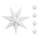 thumbnail image 1 of 5 lámparas de papel navideñas con forma de estrella, decoraciones colgantes para bodas, fiestas, bares y escaparates. Pantallas de papel con forma de estrella., 1 of 6